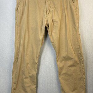 Kuhl Slax Pants Men‎ 38 x 32 Beige Khaki Cotton Stretch 5090 Classic Fit Stained